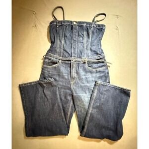 Zara Blue Denim Jumpsuit